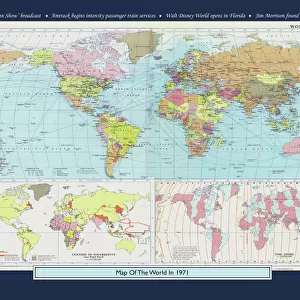 Historical World Events map 1971 US version