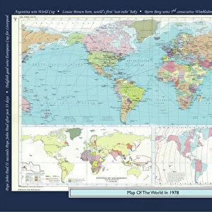 Historical World Events map 1978 UK version