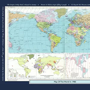 Historical World Events map 1980 US version