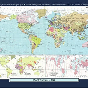 Historical World Events map 1986 UK version