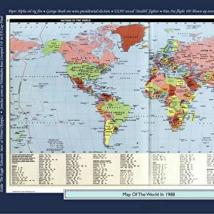 Historical World Events map 1988 UK version