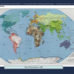Historical World Events map 1989 UK version