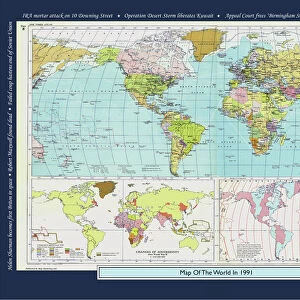Historical World Events map 1991 UK version