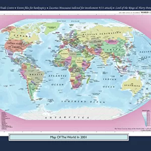 Historical World Events map 2001 US version