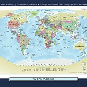 Historical World Events map 2002 US version