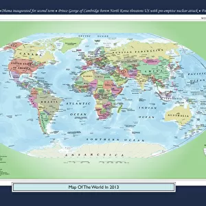 Historical World Events map 2013 US version