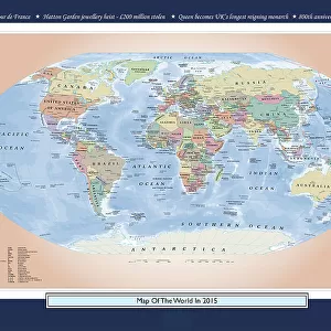 Historical World Events map 2015 UK version