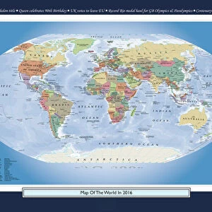 Historical World Events map 2016 UK version