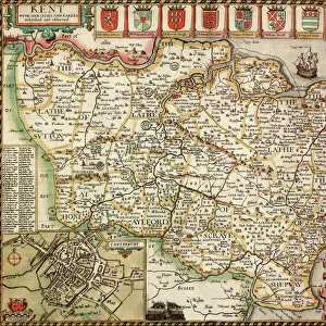 Kent Historical John Speed 1610 Map