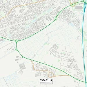North Somerset BS24 7 Map