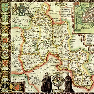Oxfordshire Historical John Speed 1610 Map