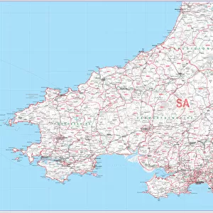 Postcode Sector Map sheet 10 South West Wales