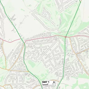 Reigate and Banstead SM7 1 Map