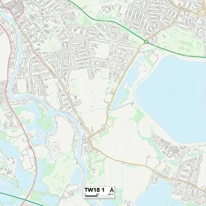 Spelthorne TW18 1 Map
