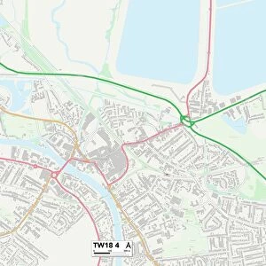 Spelthorne TW18 4 Map