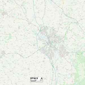 Staffordshire ST18 9 Map