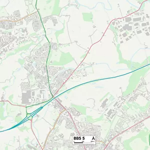 UK Maps, BB Blackburn, BB5 5
