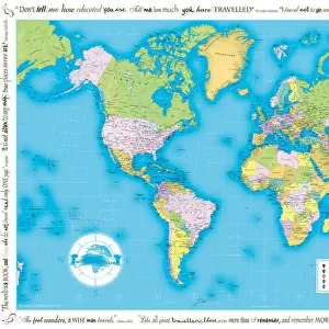 World Traveller Map blue