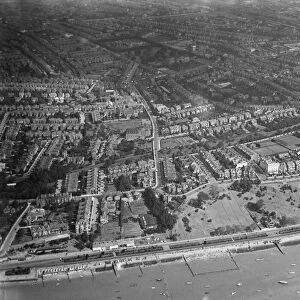 Aerial view of Westcliff-on-Sea. Circa 1926