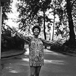 Aretha Franklin pictured in London, in the summer of 1970