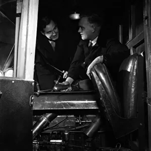 B. R. S. night drive. Driver G. Williams and Jim Callaghan, M. P