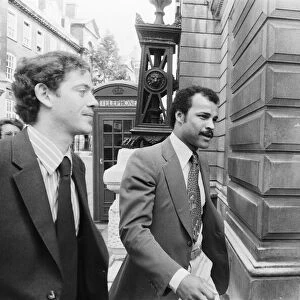 Boxer John Conteh leaves Bow Street Magistrate Court, London today after a driving ban