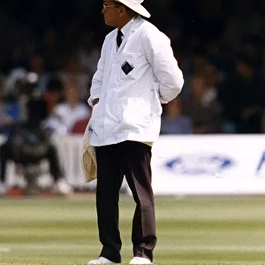 Cricket Umpire Dickie Bird wears Two Hats 24th April 1993