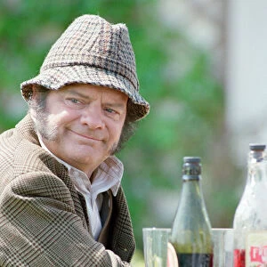David Jason playing the role of Pop Larkin during the filming of "