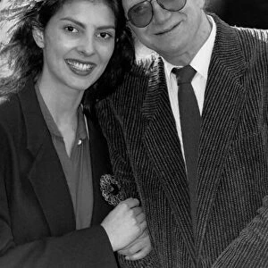 Dennis Potter playwrite with actress Gina Bellman star of television programme Blackeyes