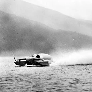 Donald Campbell breaks the World Water Speed Record at Coniston Water