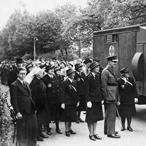 The Earl of Plymouth, Lord Lieutenant of Glamorgan, formally receiving an ambulance