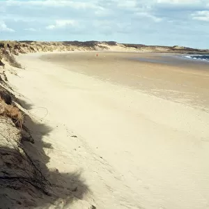 Gullane beach April 1989 sand dunes