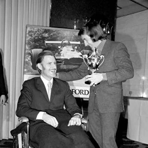 Jackie Stewart, 1969 Formulla 1 World Champion racing driver at the Savoy Hotel