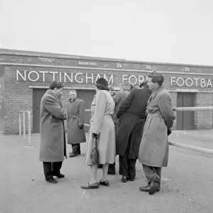 Nottingham Forest fans start to queue outside the ground to ensure they get their FA Cup