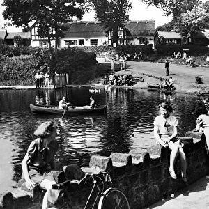 Raby Mere, a Wirral beauty spot, , Merseyside. 3rd August 1937