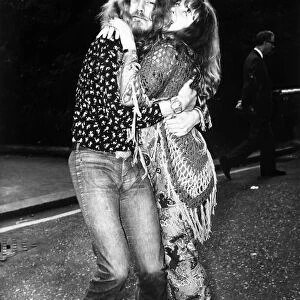 Robert Plant of Led Zeppelin and Sandy Denny, both voted top singers by melody maker pole