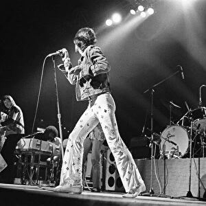 The Rolling Stones seen here on stage at the Empire Stadium Wembley