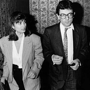 Rowan Atkinson British comic actor and girlfriend, April 1987