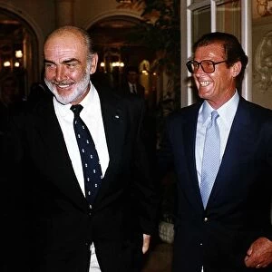 Sean Connery Actor with fellow actor Roger Moore