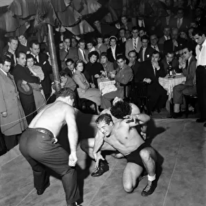 The A and A Social Club, a West End jazz club, staged a wrestling match as an extra