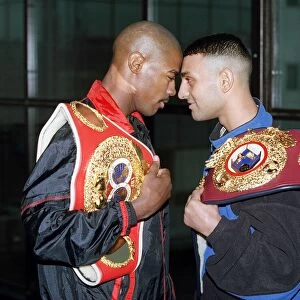 Tom Boom Boom Johnson with Prince Naseem Hamed at press conference before their