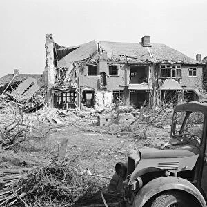 V1 (Robotplane) damage at Arlington Road, Southgate, N14, London, 19th June 1944