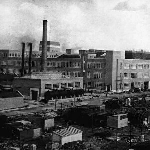 A view Wills Cigarette Factory in Glasgow, Scotland Circa 1995