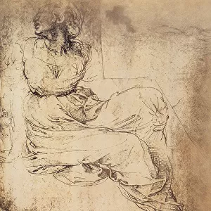 The Muse Urania, drawing by Raphael. Albertina, Vienna