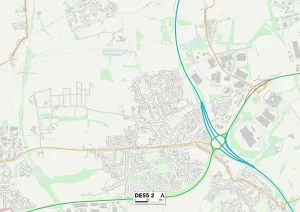 Alfred Street Prints: Amber Valley DE55 2 Map