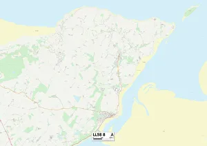 Alma Street Prints: Anglesey LL58 8 Map