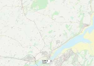 Water Street Prints: Anglesey LL59 5 Map