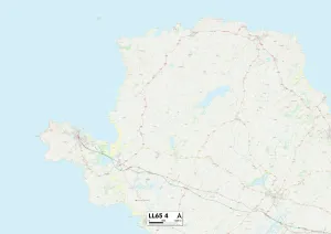 LL - Llandudno Prints: Anglesey LL65 4 Map