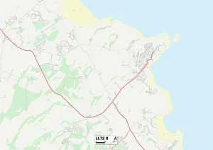LL - Llandudno Prints: Anglesey LL72 8 Map