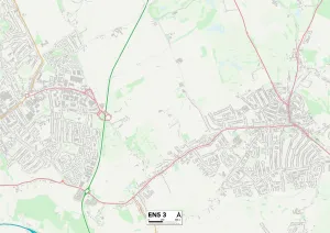 Glebe Lane Prints: Barnet EN5 3 Map